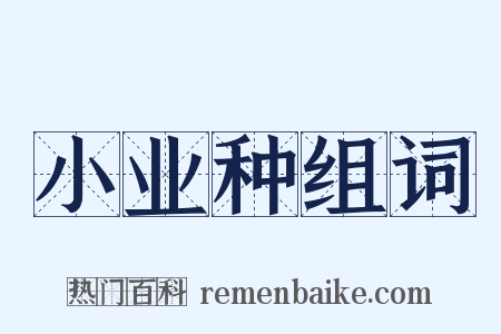小业种组词是什么意思的图片